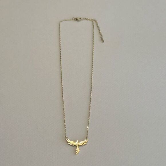 Anthropologie Jewelry - Gold Bird Pendant Necklace M1269